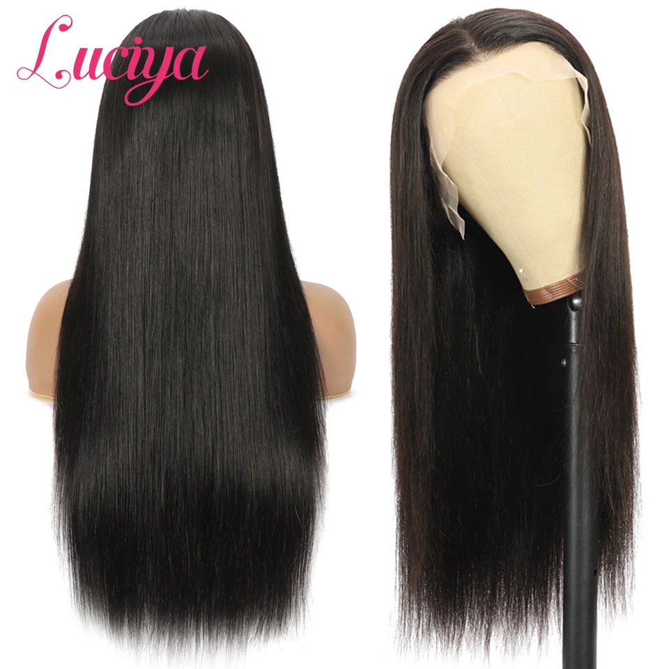 Straight 180 Density 13x4/13x6 Lace Front Human Hair Wigs Brazilian HD Transparent 4x4/5x5 Lace Closure Wig for Women PrePlucked