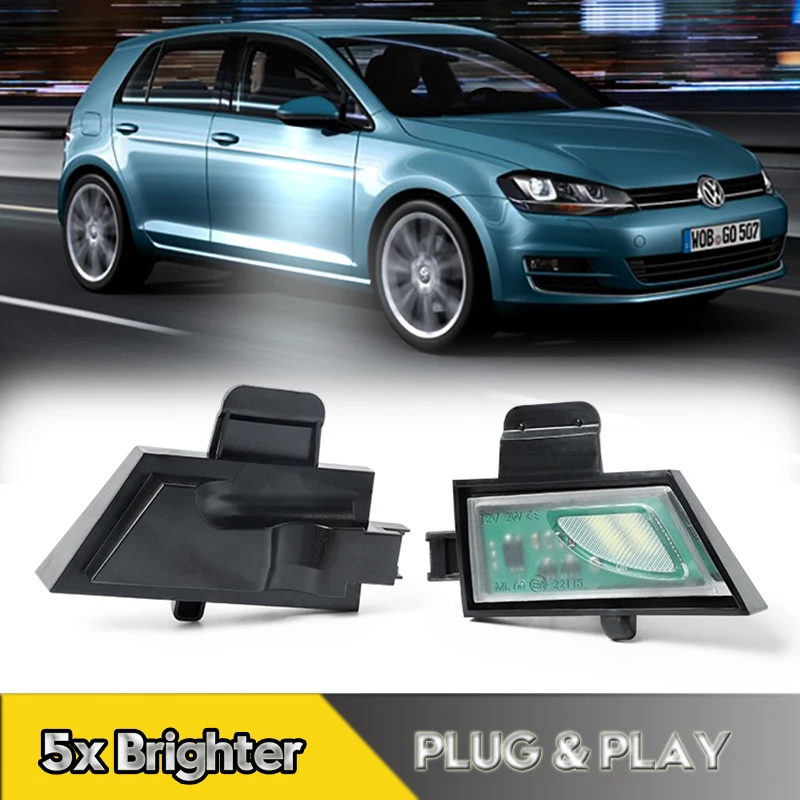 2Pcs Canbus Led Under Side Mirror Lights Pozzanghera Lampade Per Vw Volkswagen Golf 7 Gti Variant Estate Sportsvan Touran Oem #5 G0945291