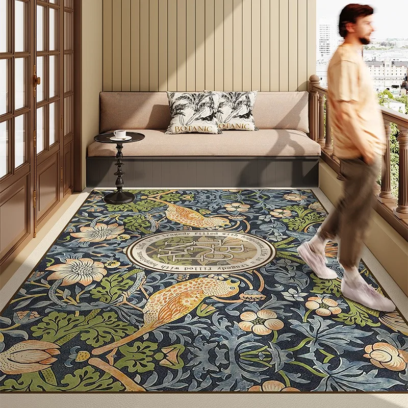 Large Balcony Carpet Waterproof Pvc Floor Mat Leather Non-slip Foot Mats Outdoor Carpetd Plant Flower Home Decoration Rug 2