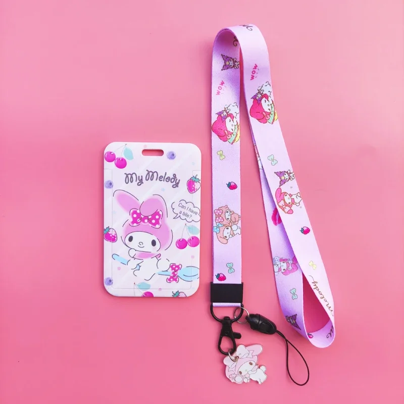 Sanrio My Melody Kuromi Lanyard ID Badge Holder Bus Pass