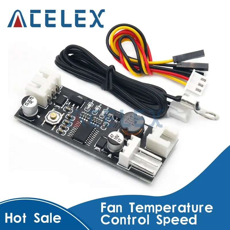 12V 0.8A DC PWM 23 Single Wire Fan Temperature Control Speed Controller Chassis Computer Noise
