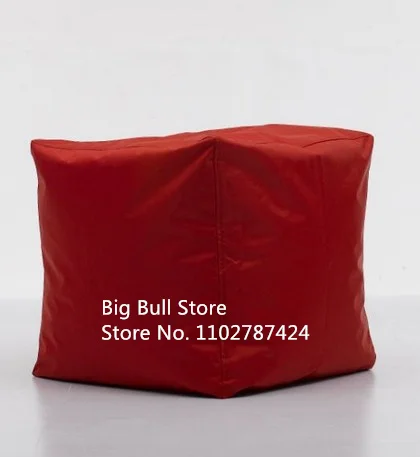 Waterproof and Dustproof Foot Stool Rest Pouffe Cube Box Seat Bean Bag COVER ONLY square footrest stool bean bag chair