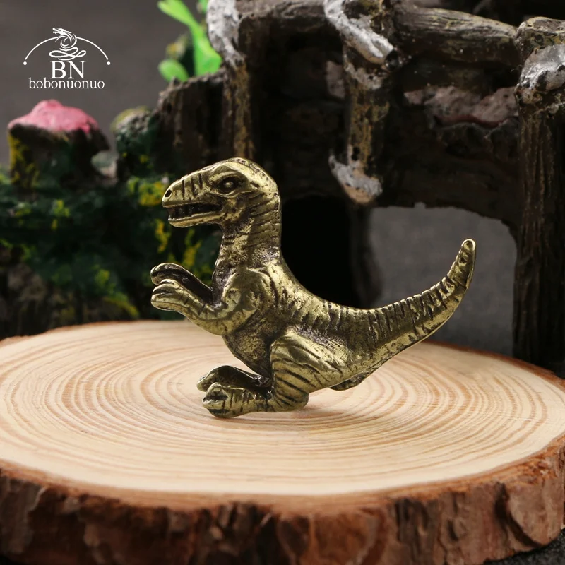 Copper Ancient Animal Tyrannosaurus Rex Statue Car Decoration