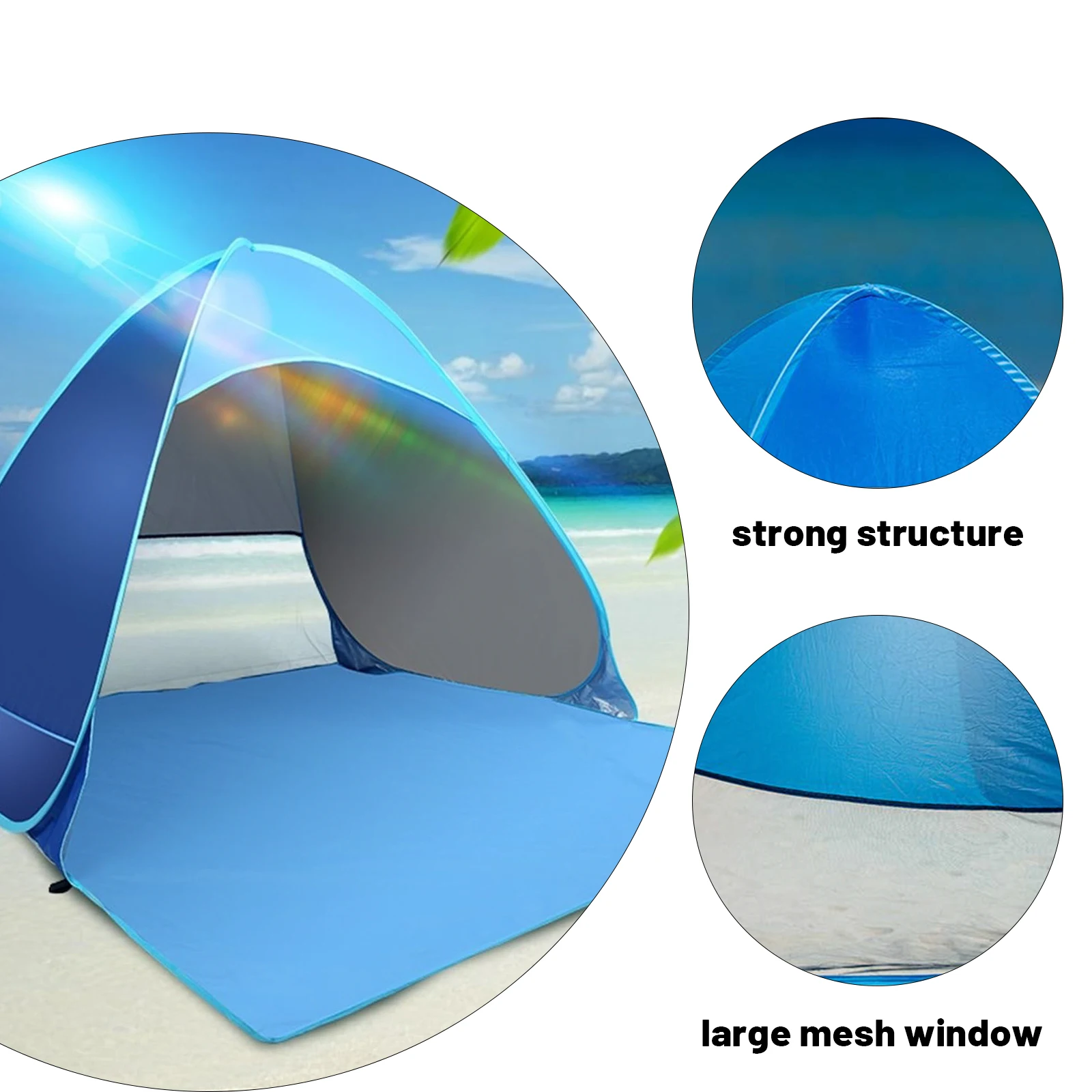 Beach Tent UV Protection Sand Anchors Lightweight Portable Sun Shelter Family Adults camping tent portable tent