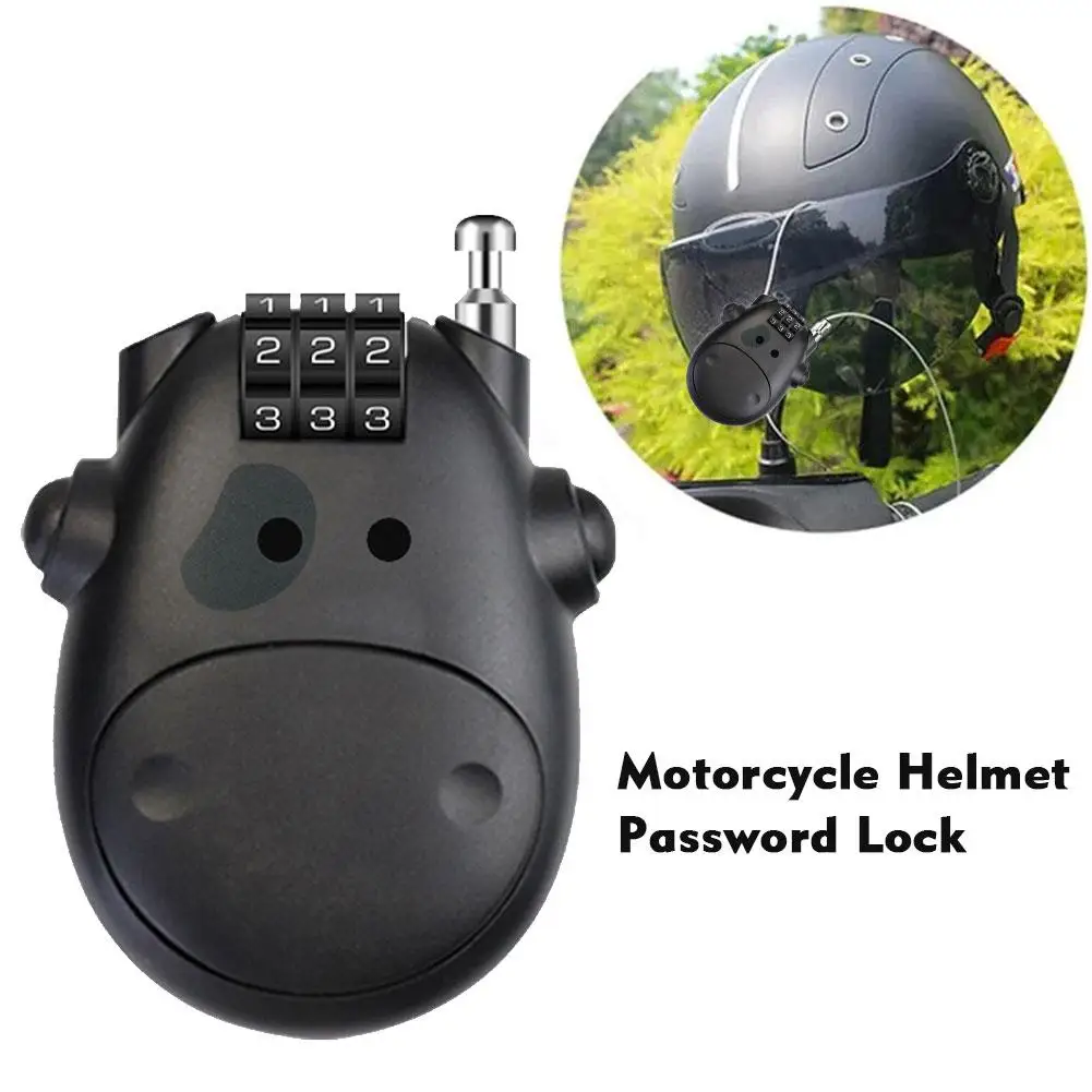 

Motorcycle Helmet Password Lock Telescopic Wire Rope Code Lock Steel Cable Suitcase Car Sled Bicycle Password Lock For Bike K1W2