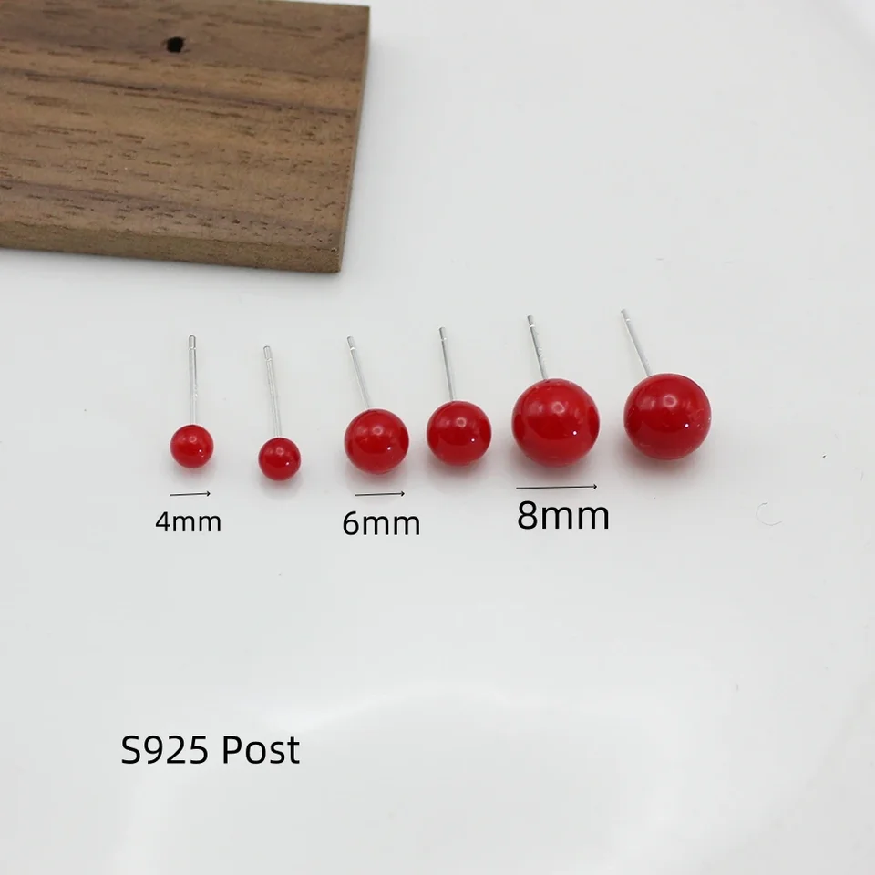 12 Paia Orecchini A Perno Con Perle Finti LZMEI | Mix Di Colori, Acciaio Inox, 10mm - 2