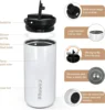 400ML Stainless Steel Coffee Cup Travel Thermal Mug Leak-Proof Thermos Bottle Tea Coffee Mug Office Business Style Thermos 2