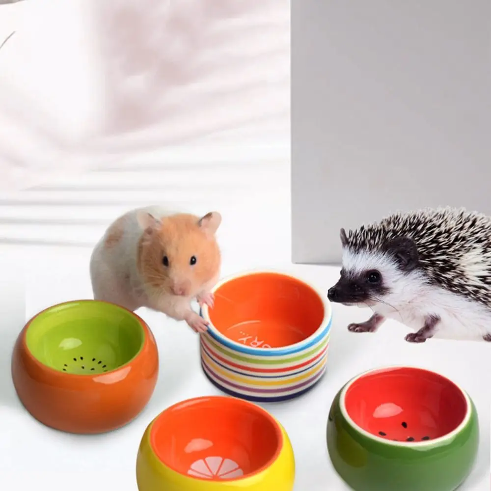 

Small Animals Rat Gerbil Feeding Ceramic Fruit Shaped Food Dish Water Drinker Hamster Bowl Pet Supplies