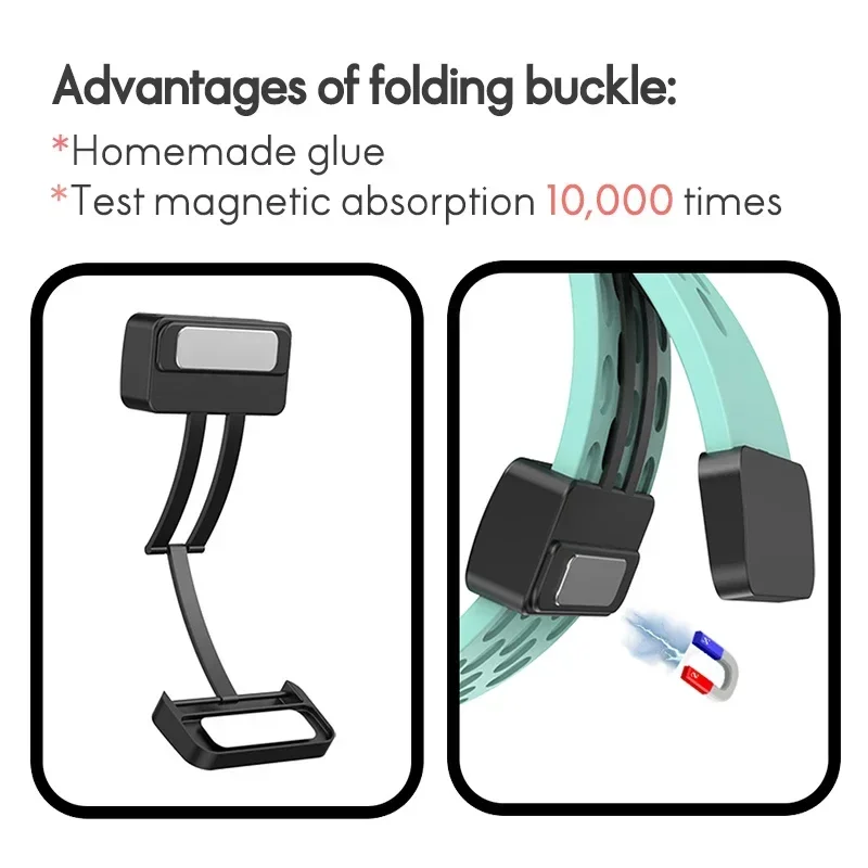 20mm 22mm Hole Silicone Magnetic strap for Samsung Galaxy Watch 6 4 classic bracelet for Samsung Watch 5pro Active2 Gear S3 Band