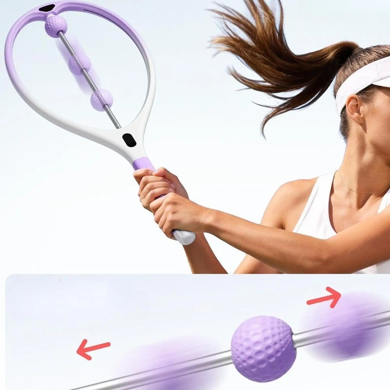 Automatic Rebound Tennis Racket Lightweight Self Training Racket Tennis Exerciser For Swing Improvement_voghion.com