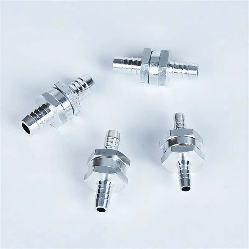1pc Car Fuel One-way Check Valve 6/8/10/12mm Aluminium Gasoline Diesel Fuel Pump One-Way Check Valve Non-Return for Car Boat