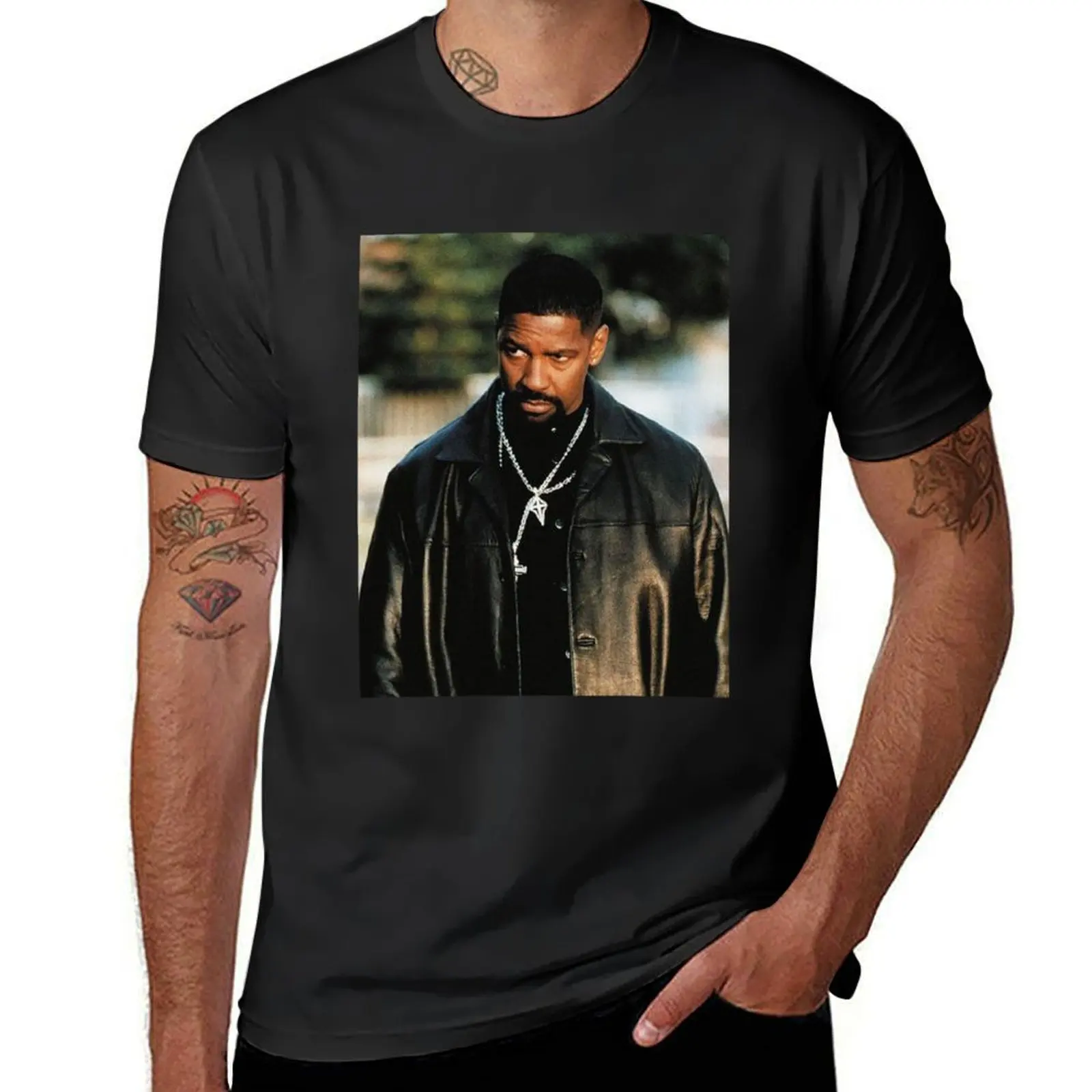 Denzel Washington T-Shirt summer clothes graphics Blouse tops t shirt men