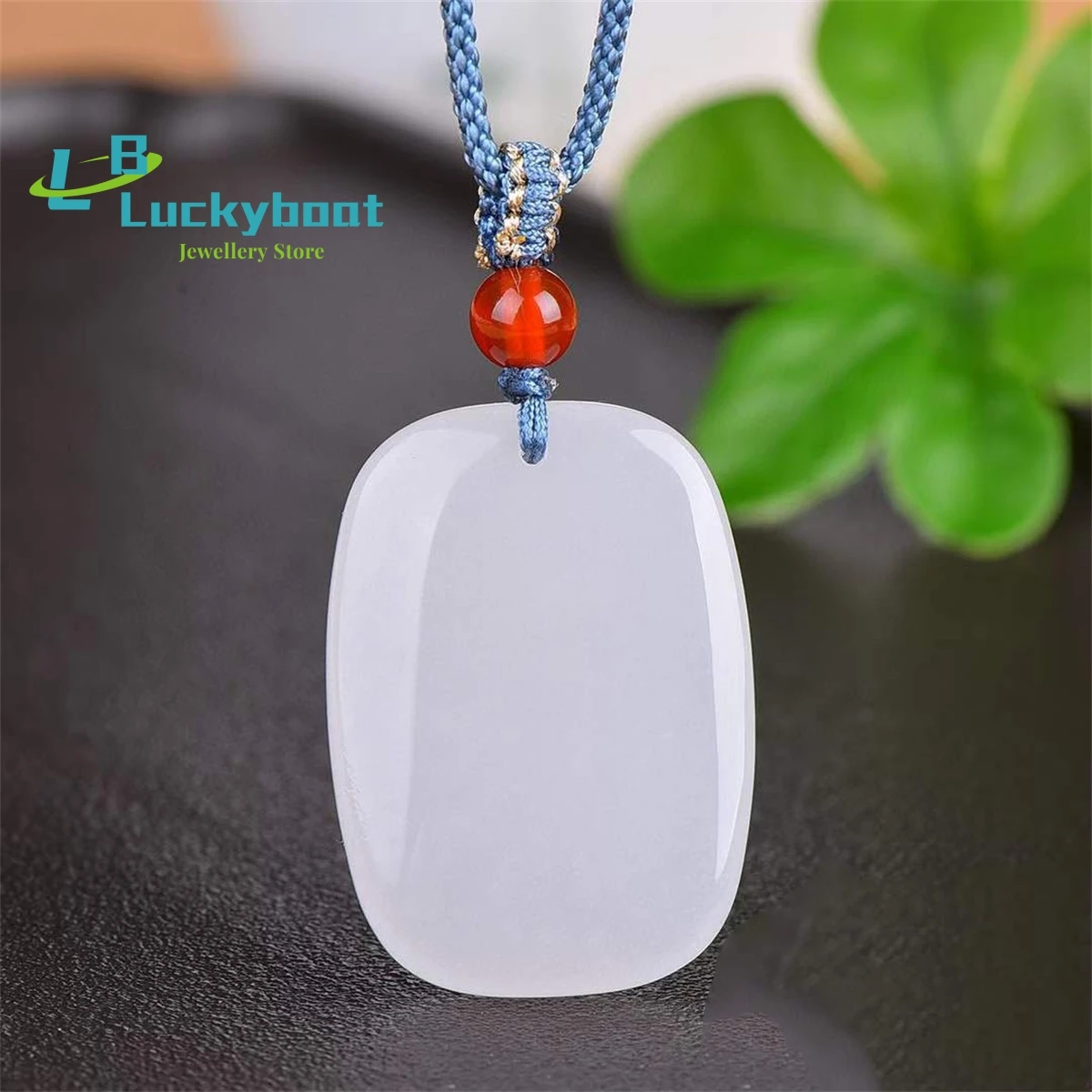 

Natural Gold Wire White Jade Ping An Brand Pendant Simple and Personalized Exquisite Fashion Versatile for Men and Women