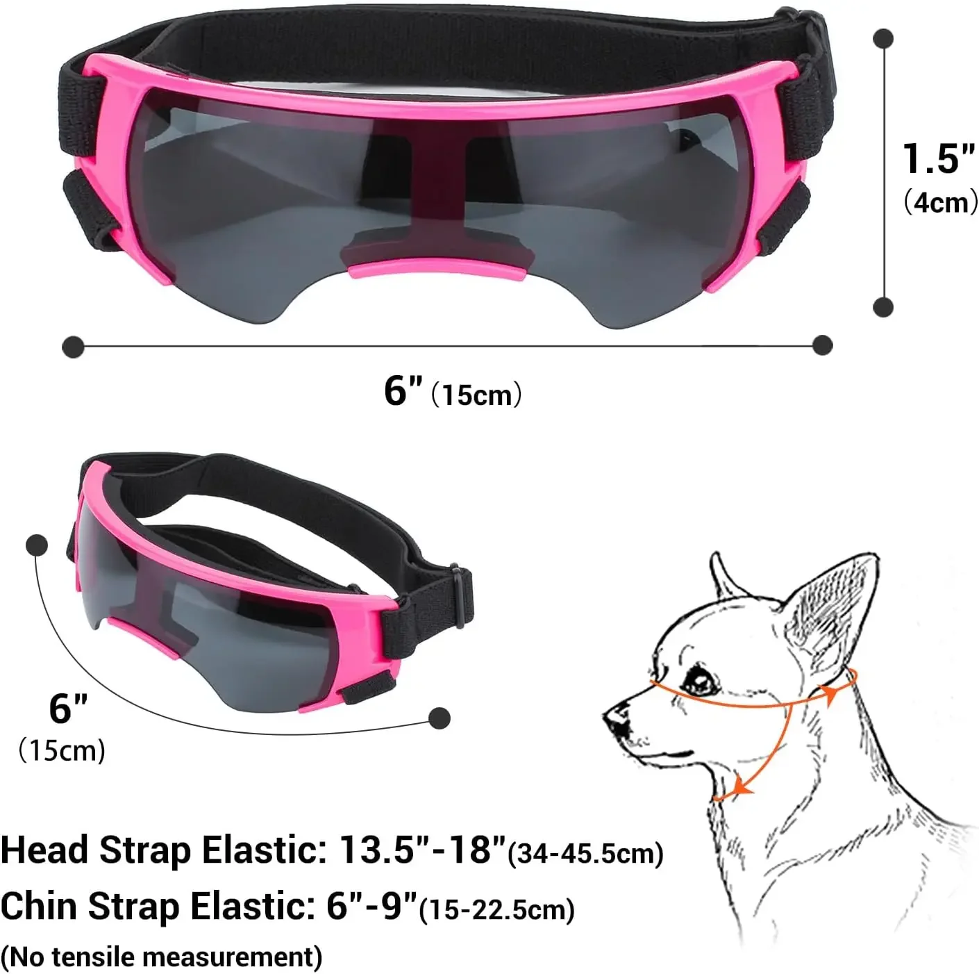 Fohuanky Hundebrille Für Kleine Hunde - UV-Schutz Sonnenbrille Verstellbar