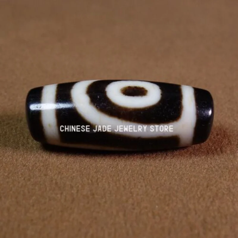 

Ancient Tibetan DZI Beads Old Agate Ruyi 2 Eyes Totem Amulet Pendant GZI #9639