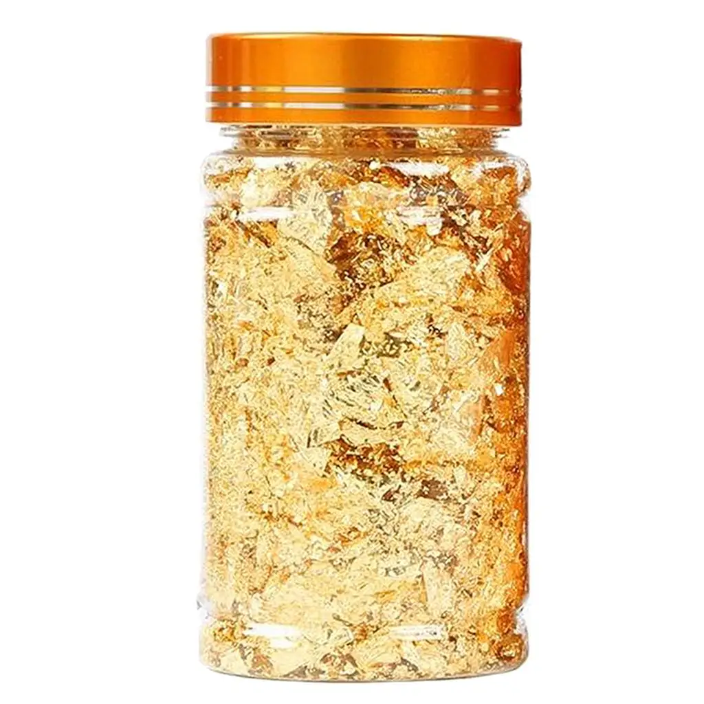 Gold Leaf Flakes for Crafting and Nail Art - Large, Stunning Flakes