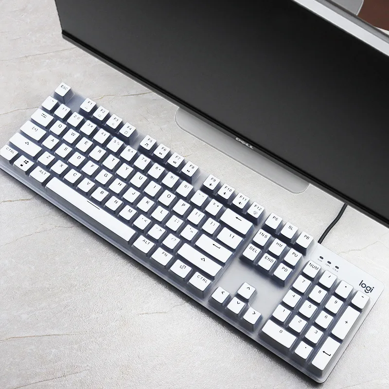 Enhanced Transparent Waterproof Silicone Keyboard Cover - Clear/Black/Pink