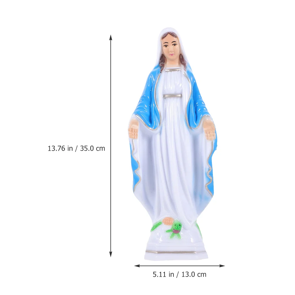 Plastica Vergine Maria Decorazione Cattolicesimo Madonna Statua Chiesa Desktop Casa Decorazioni Casa Mini Ornamenti Figurina