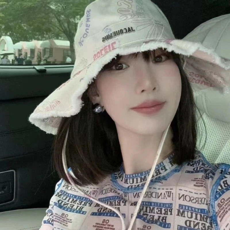 낚시용 모자 넓은 챙 커버 햇빛가리개, 다채로운 그림, 필수 아이템, 드롭 배송, 여름