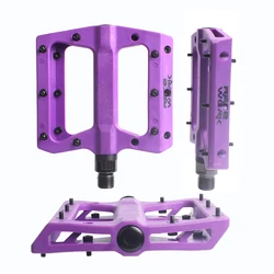 RACEWORK Lightweight Nylon Fiber Mountain Bike Pedals - Durable & Abrasion-Resistant (Purple)