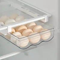 Wall-mounted Refrigerator Drawer Egg Storage Space-saving Kitchen Drawer-type Frozen Egg Divider Hanging Organization Artifact 1