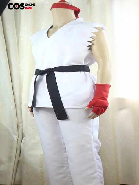  Plus Size Street Fighter Ryu Costume for Men 2X White :  Clothing, Shoes & Jewelry