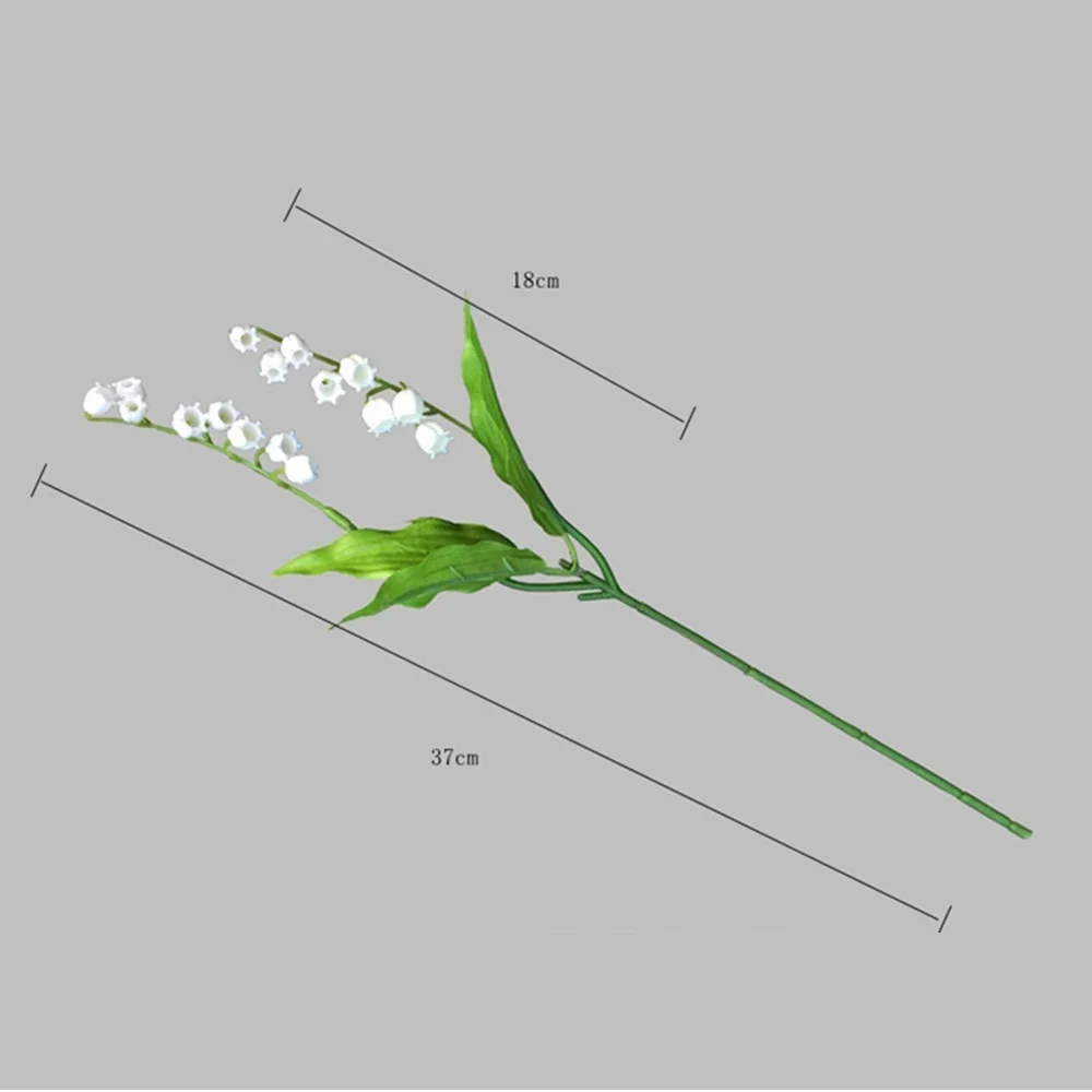 1/pcs For Home Office Wedding Party Decor Flore White Artificial Lily of The Valley Flower Gift Silk Fake Flower Lily Bouquet