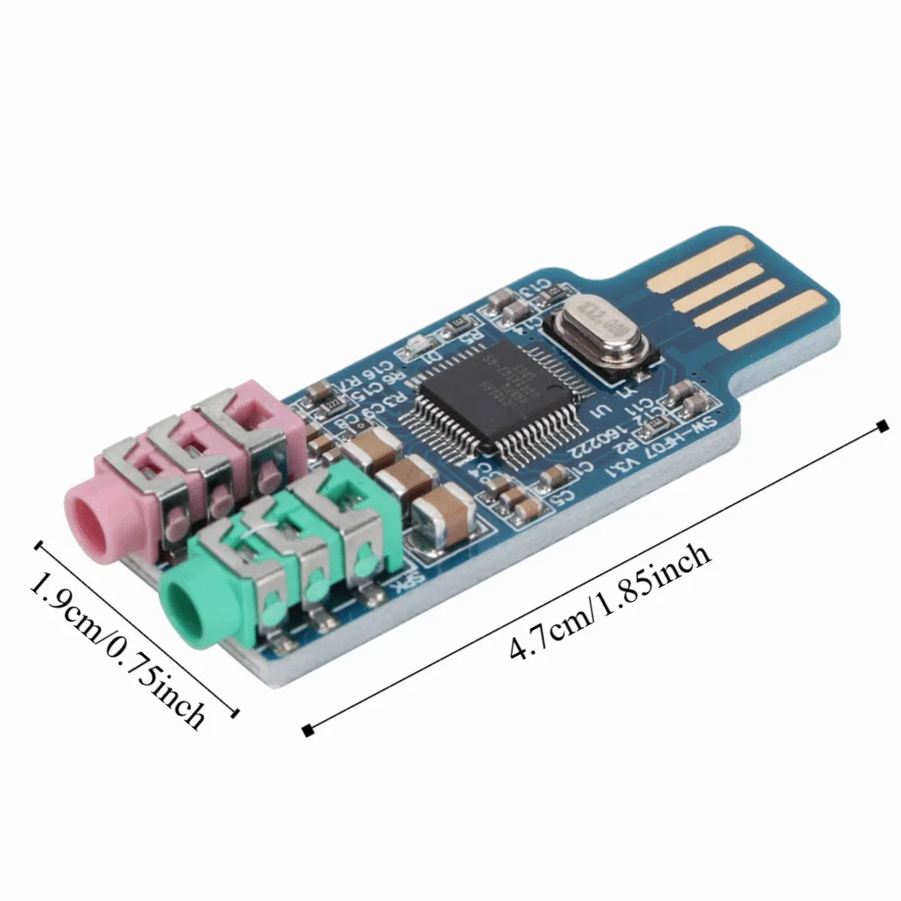 외부 장치 CM108 사운드 카드 드라이버 무료 미니 사이즈 외부 사운드 카드 USB 사운드 카드 컴퓨터 사용