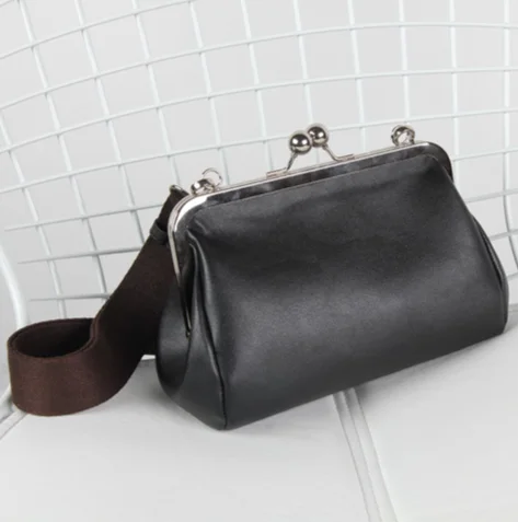 Borsa nuova in PU tinta unita con clip in Corea East Gate, borsa da donna, semplice borsa a tracolla con una sola spalla_voghion.com