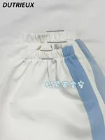 Japanese Original Straight Short Pants and Leg Covers Water Color Matching Elastic Waist Sweet Girls' Versatile Shorts - Image 5