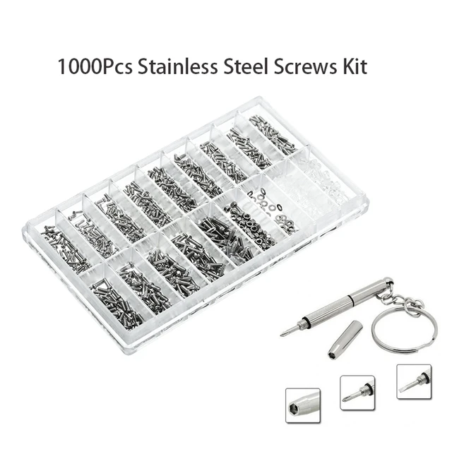 Brille Reparatur Schrauben Sonnenbrille Reparatur Kleine Schrauben Kit  Edelstahl Werkzeug Set Über 1000pcs