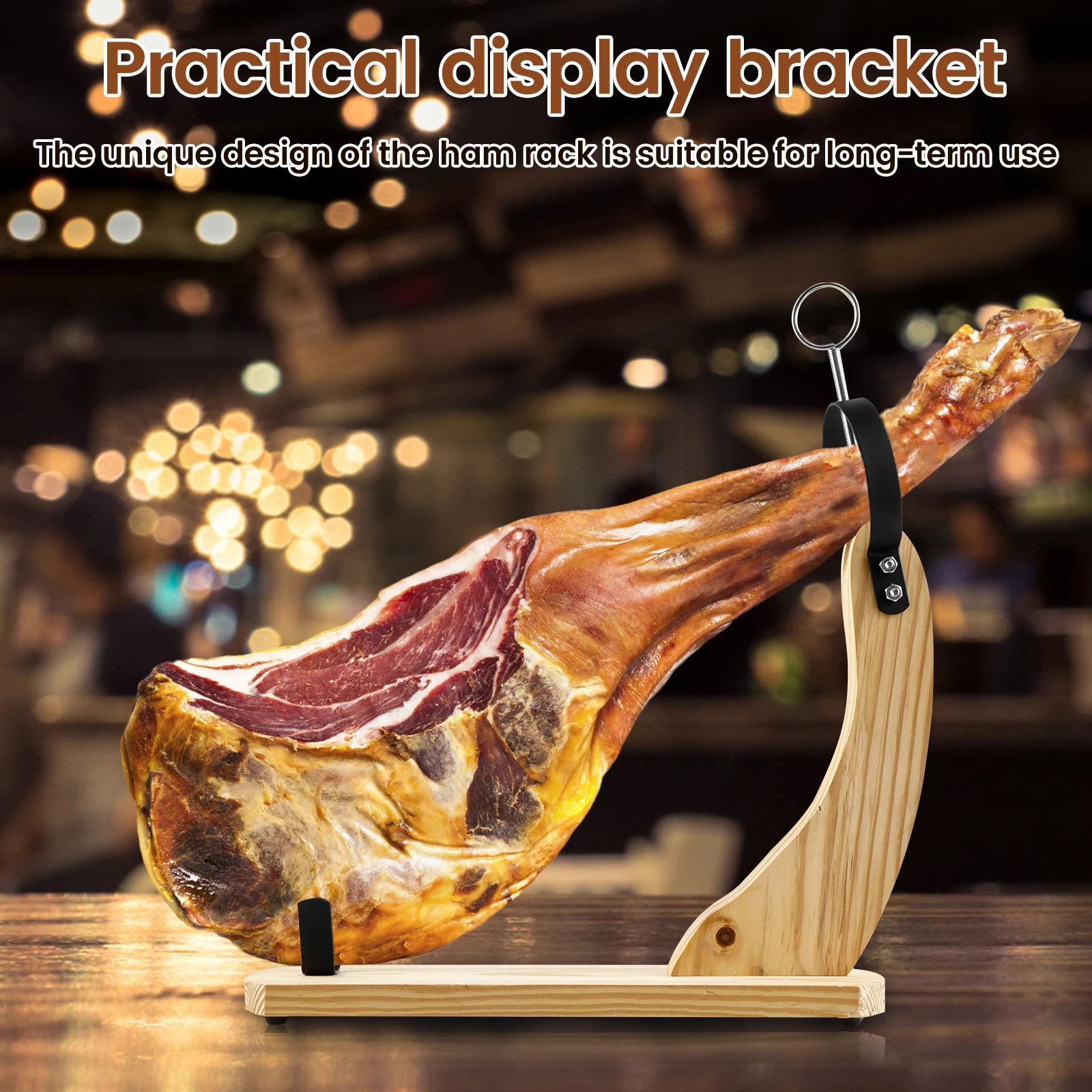 Spanish Ham Rack Wooden Ham Rack for Slicing Spanish Hams for Christmas Holiday Dinners Restaurant Chef Tool Accessory