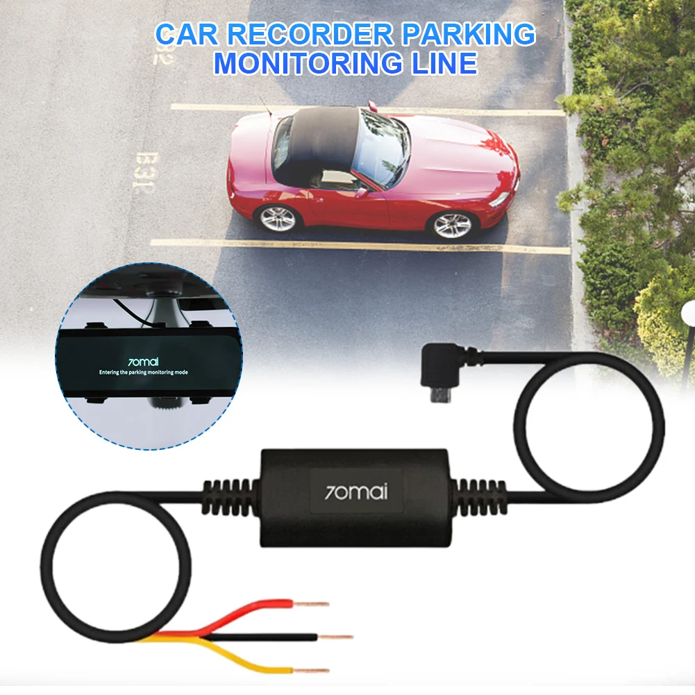 parking surveillance cable 70mai parking surveillance cable UP02 for 70mai 4K A800S A500S D06 D07 Lite2 D10 M300 hardwire kit UP02 smart parking monitor