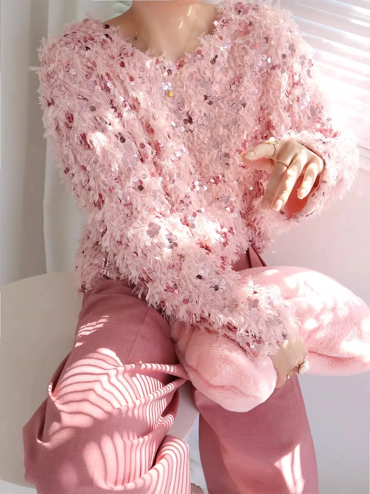 Knitted Tassel Women Pullover Sweater 2025 Spring Long