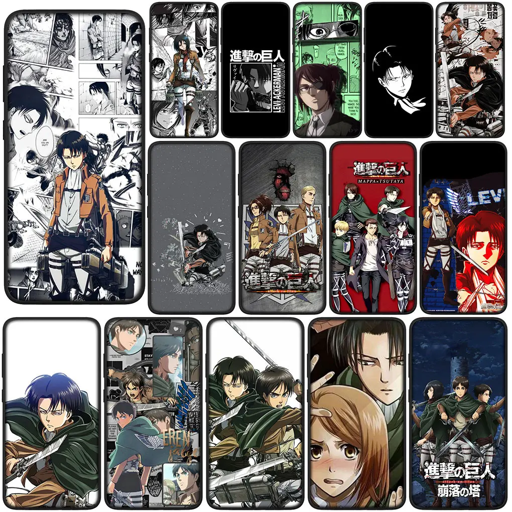 Levi Attack On Titan Eren Jaeger Custodia Per Telefono Per Vivo Y11 Y12 Y15 Y17 Y20 Y21 Y33S Y31 Y53 Y70 Y76 Y75 T1 Y71 Cover Case