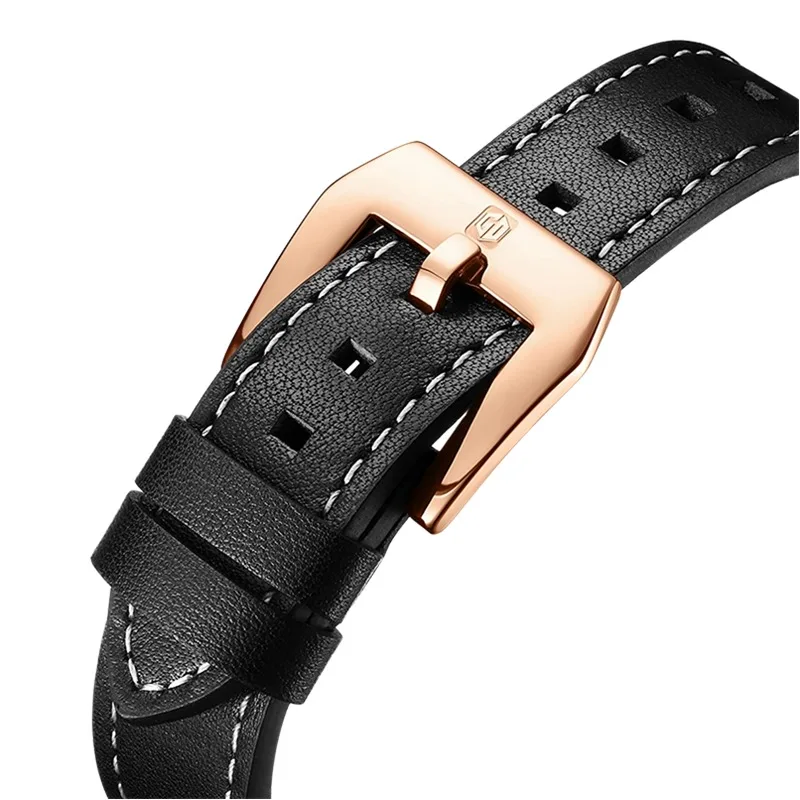 Luxury Business Men Watches 316L Precision Steel Mechanical Watch WristWatch Male Leather Calendar Luminous Clock Reloj hombre
