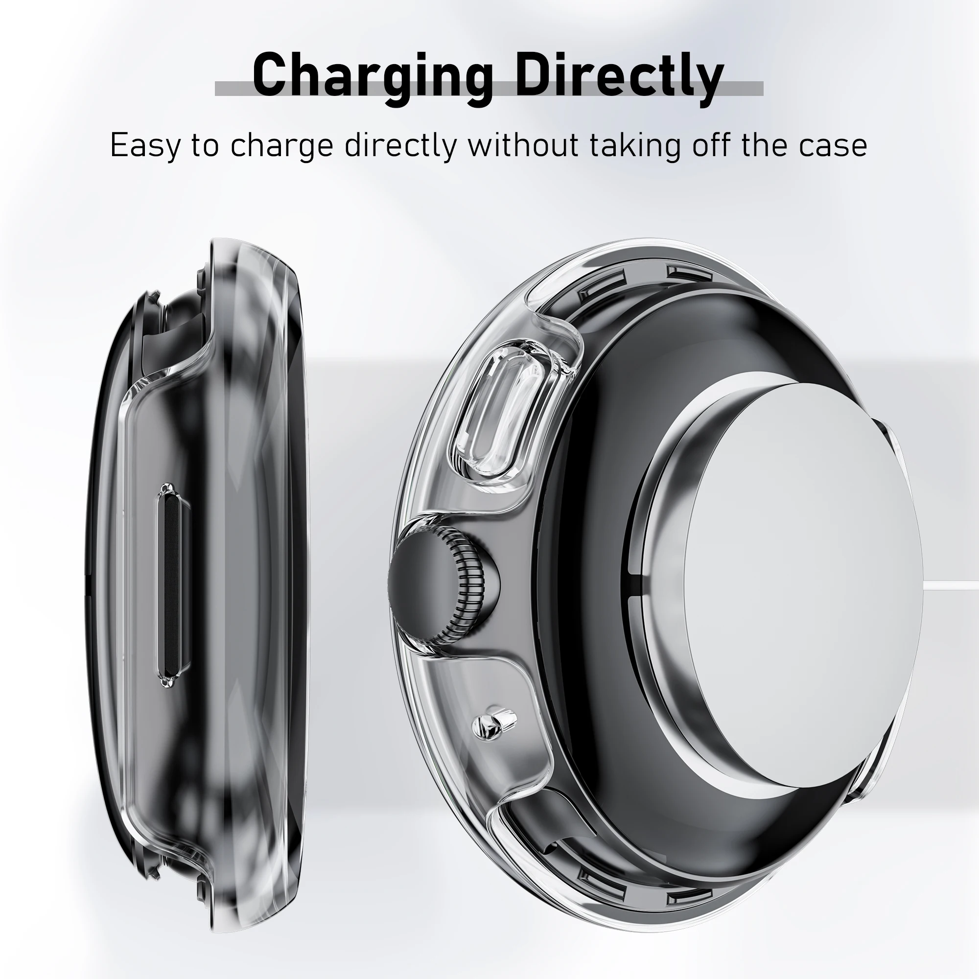 Gehärtetes Glas + Hülle für Google Pixel Watch 3 45 mm, Zubehör, Displayschutzfolie, PC-Abdeckungsrahmen für Google Pixel Watch 3 2 1 41 mm – Detail 8