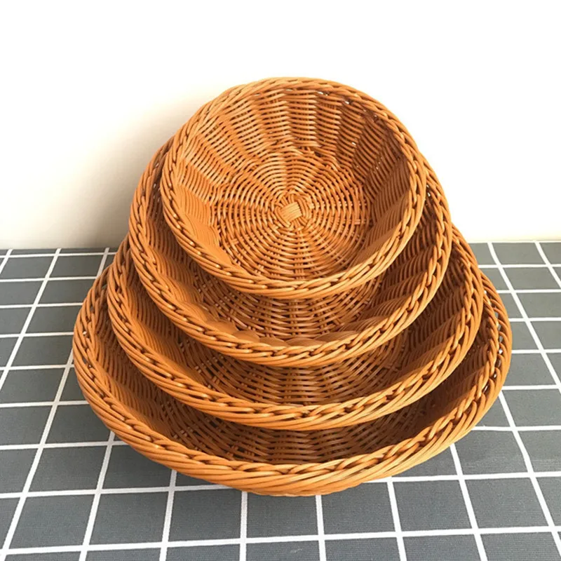 Oval Rattan Woven Serving Basket 6