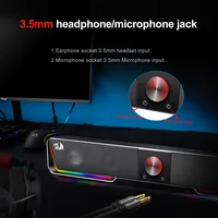 REDRAGON GS570 Darknets Support Bluetooth Wireless aux 3.5 surround RGB speakers column sound bar for computer PC loudspeakers - Image 3