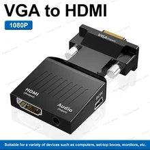HW-2217 INPUT vga to hdmi OUTPUT converter with audio VGA to HDMI computer host to HD 1080