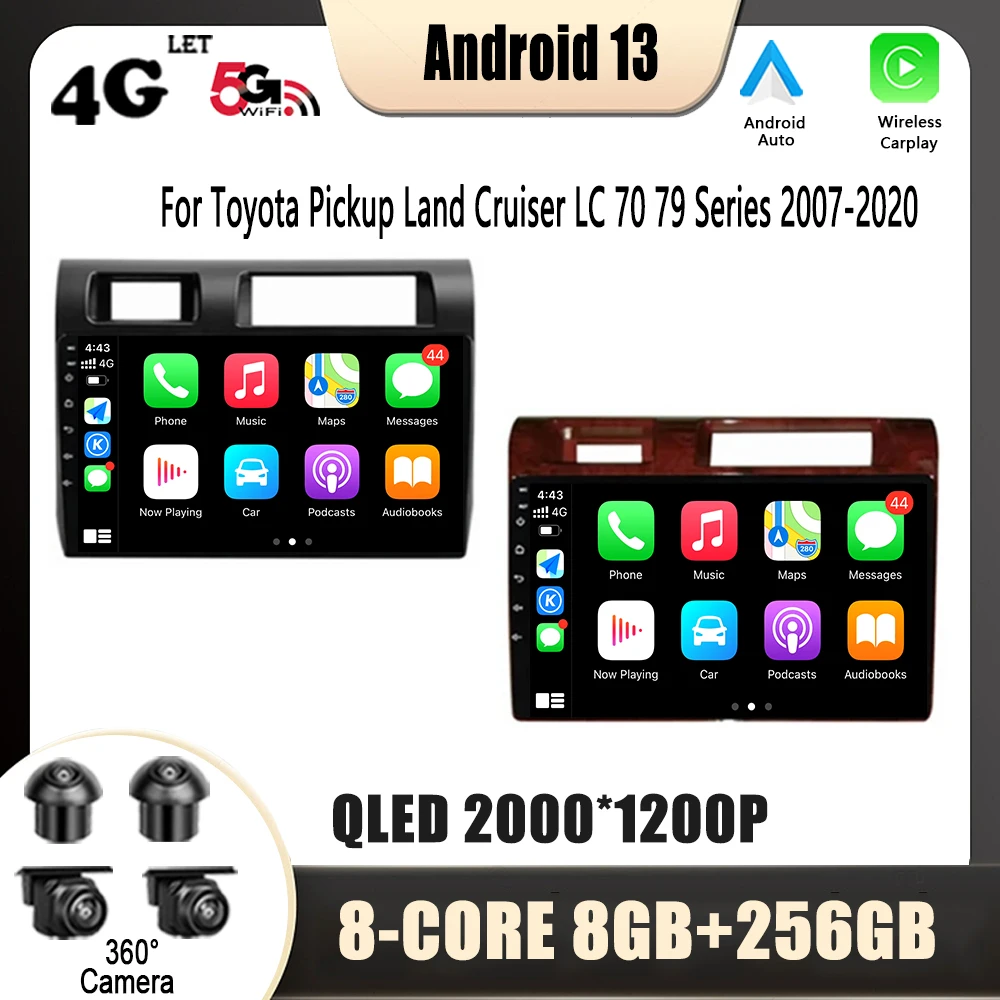 

Автомобильный GPS-навигатор Buletooth на Android для Toyota Pickup Land Cruiser LC 70 79 Series 2007-2020 DSP, мультимедийный автомобильный радиоприемник