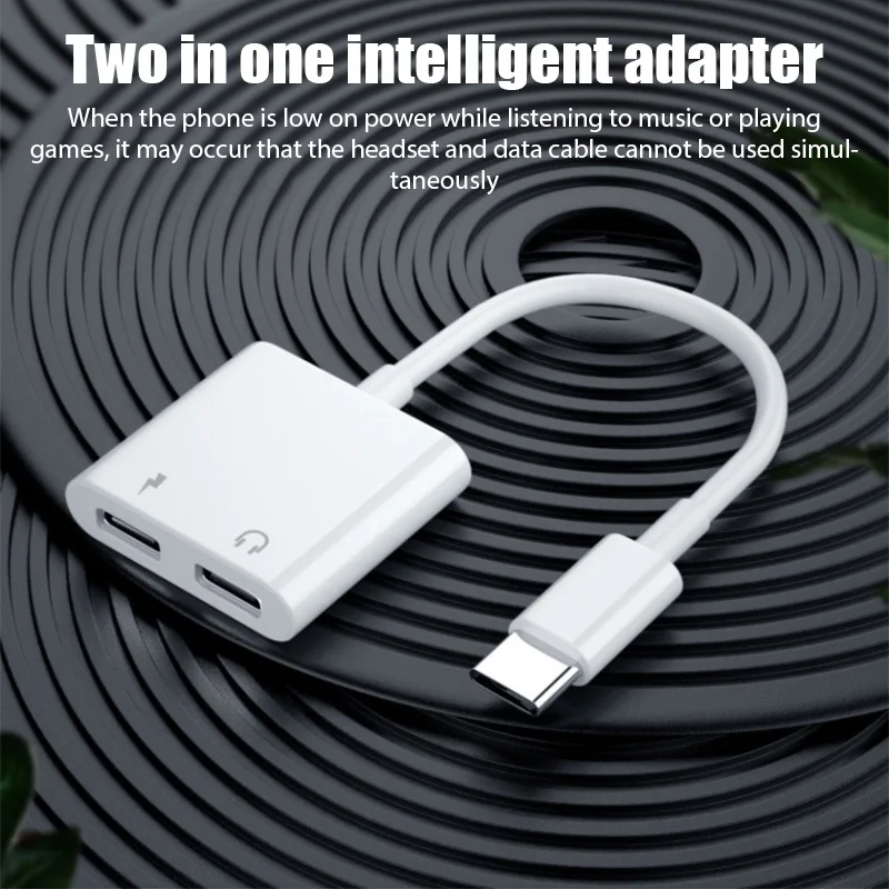 USB C to 3.5mm Audio Adapter Charging Cable