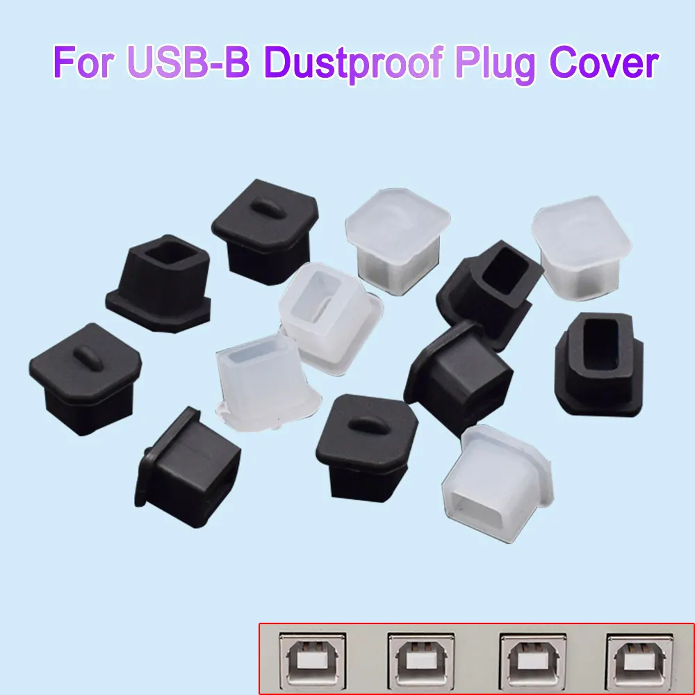 

2/5 Pcs USB-B Silicone Rubber Hole Caps Dust proof Plug Cover For USB-B Female Port Dust proof Moisture Protection Cover Parts