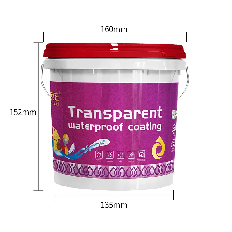 Waterproof coating acrylic acrylic pure exterior wall transparent waterproof glue toilet free brick leak