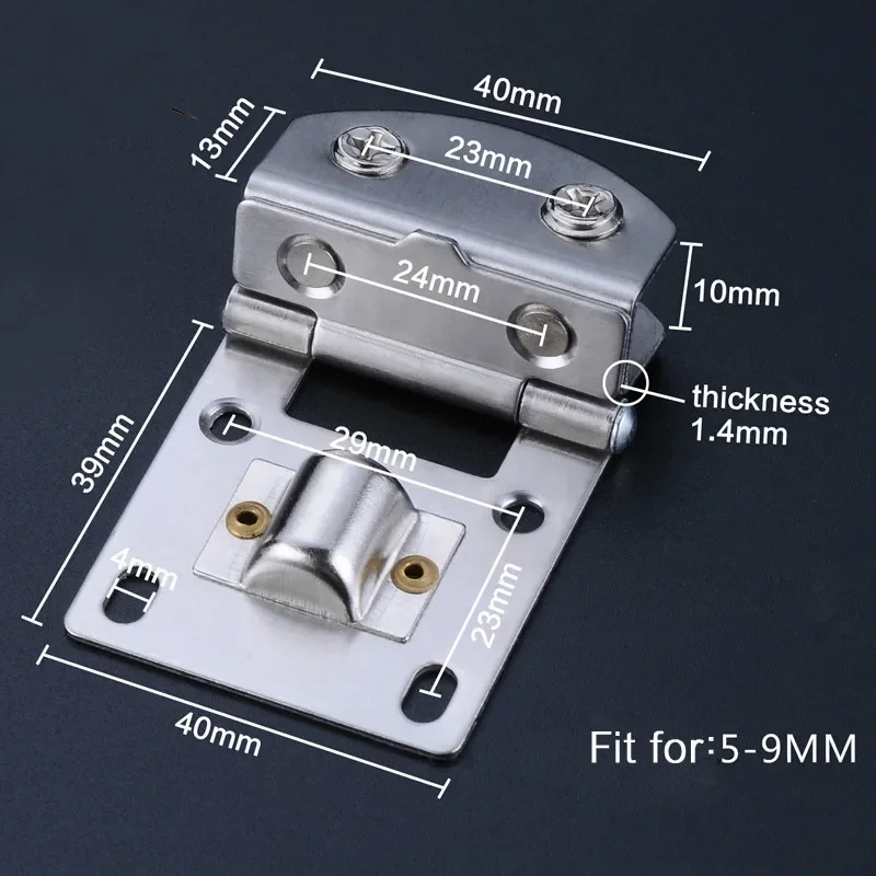 Stainless Steel Hinges Door Hinges Glass Door Hinge Clamps Stainless Steel Wine Cabinet Bread Cabinet Cupboard Gate Clip Door Hinges 5-9mm