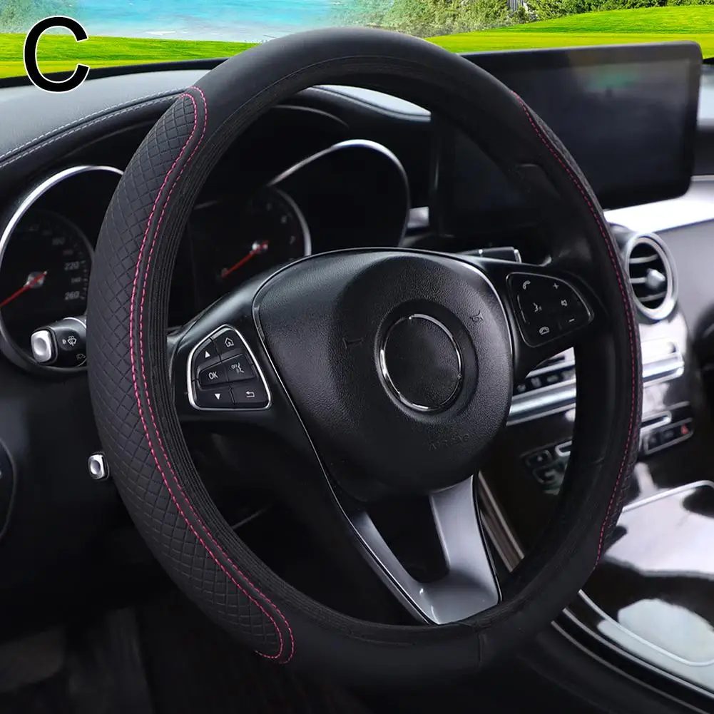 Coprivolante universale per auto in microfibra antiscivolo per volanti da 37-38 cm - immagine 6