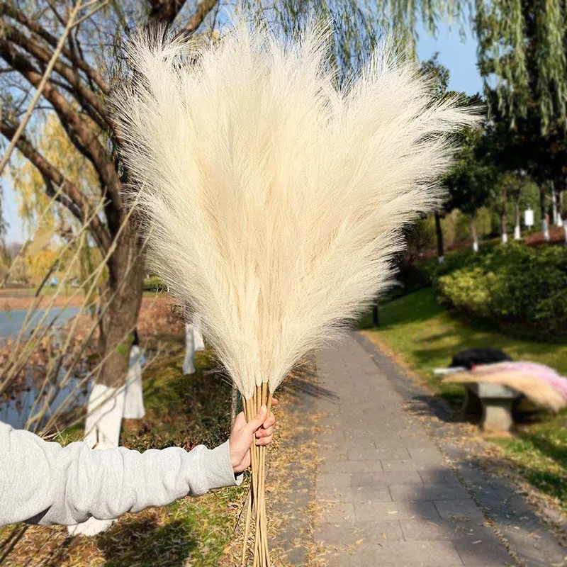 1Pcs Artificial Pampas Grass Home Room Decor Simulation Reed Flower Bouquet DIY Wedding Decoration Birthday Party Supplies