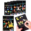 Magic Rainbow Color Scratch Art Painting Paper Card Kit Cartoon Drawing Board Coloring Books for Kids DIY Educational Toys Gifts 1