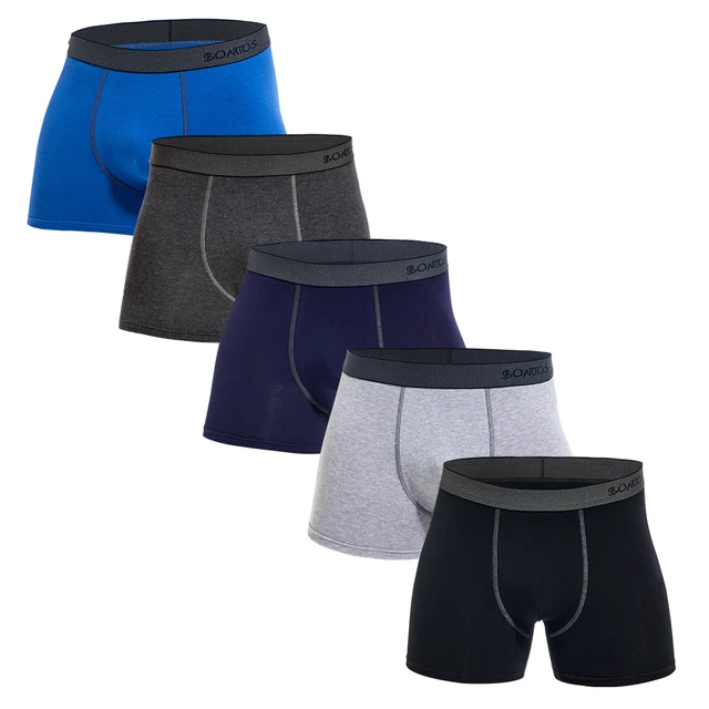 5 pièces Pack hommes culottes sous-vêtements en coton mâle marque Boxer slips 2025 caleçons pour Homme luxe Sexy Shorts cadeau 1