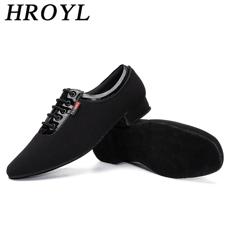 Men's Latin Dance Shoes 2.5CM Low Heel Polyurethane Sole Standard Ballroom Dancing Shoes Lace-Up Practice Jazz Man dance shoes